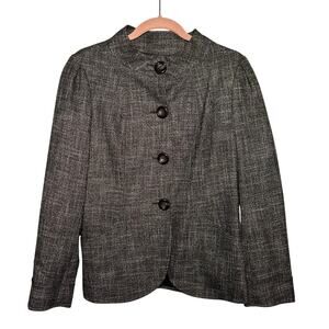 Lafayette 148 New York Wool Blend Tweed Pattern Evening Jacket Women's 8